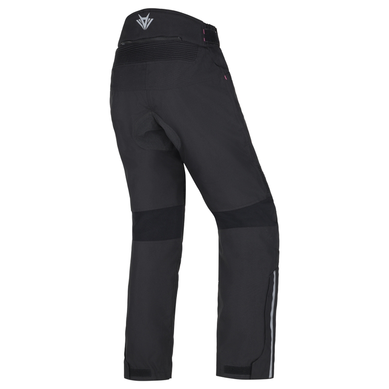 Pantalon de moto RSA Greby 2 noir et rose pour femmes