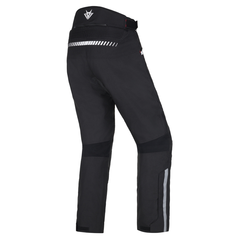 Pantalon de moto RSA Rider noir et blanc