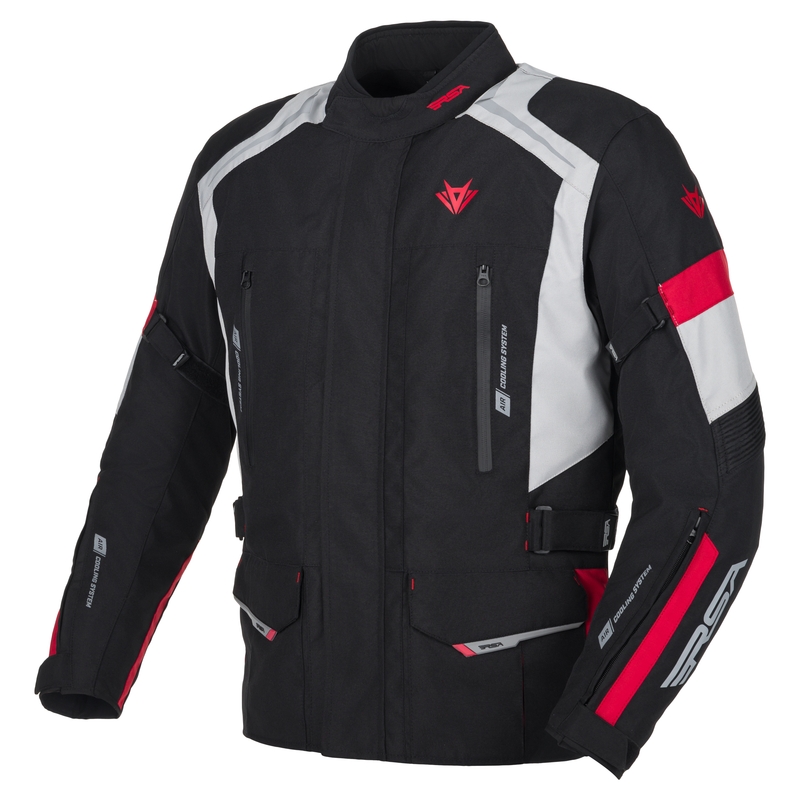 Veste de moto RSA EXO 2 noir-gris-rouge