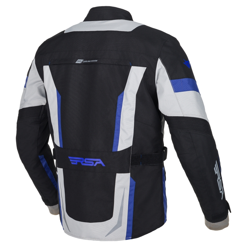 Veste de moto RSA EXO 2 noir-gris-bleu