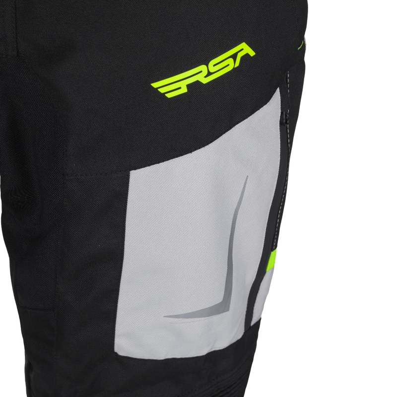 Pantalon de moto RSA EXO 2 noir-jaune fluo