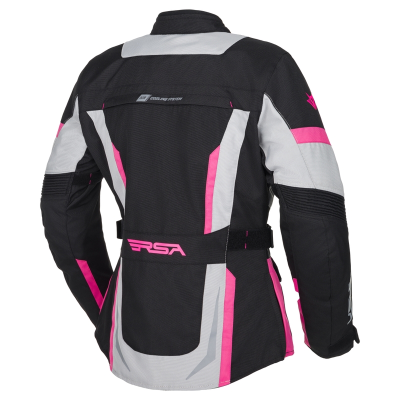 Veste moto femme RSA EXO 2 noir-gris-rose