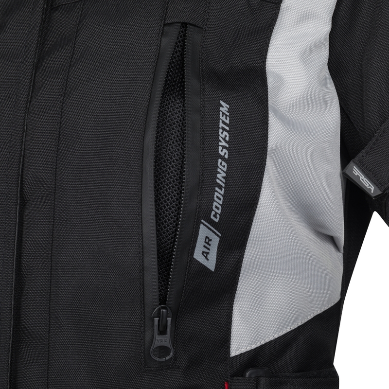Blouson moto femme RSA EXO 2 noir-gris-rouge