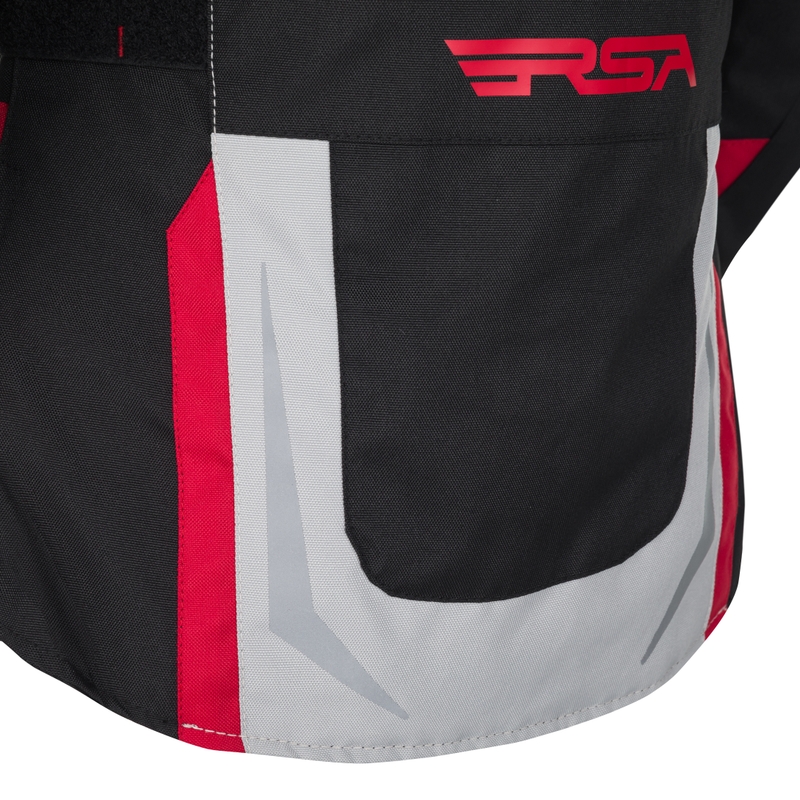Blouson moto femme RSA EXO 2 noir-gris-rouge