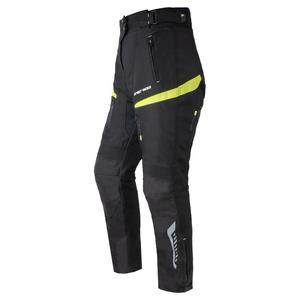 Pantalon de moto Street Racer Vix noir et jaune fluo pour femme