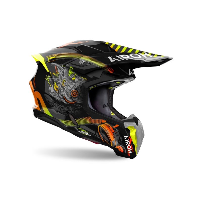 Casque motocross Airoh Twist 3 Toxic noir-orange