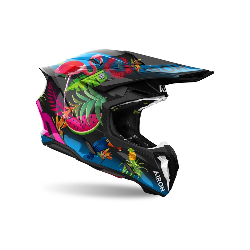 Casque motocross Airoh Twist 3 Amazonia brillant