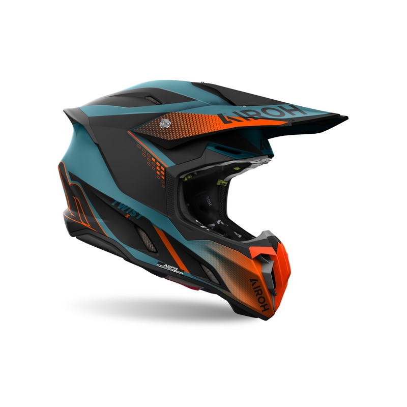Casque cross Airoh Twist 3 Shard orange mat