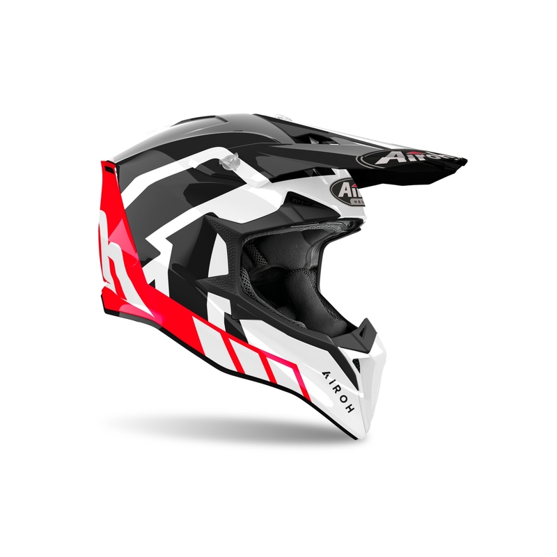 Casque motocross Airoh Wraaap Reloaded rouge brillant