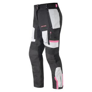 Pantalon de moto Street Racer Hilax noir-gris-rose pour femme