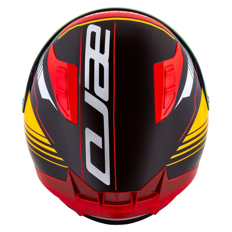 Casque moto intégral Cassida Aero Drome perle noir-orange-rouge-blanc