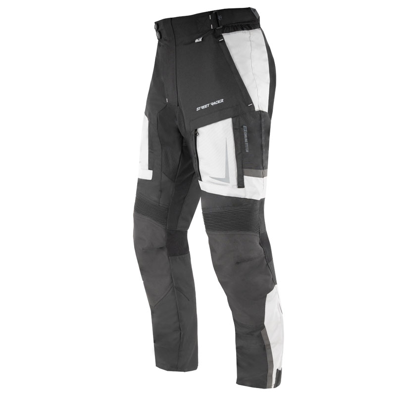 Pantalon de moto Street Racer Hilax noir et gris