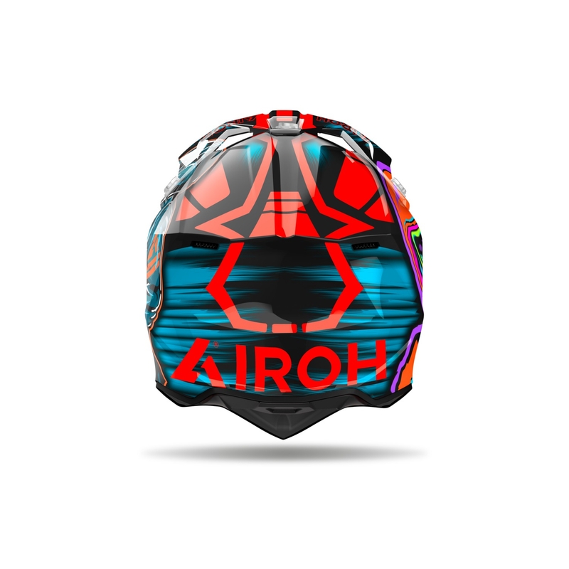 Casque de motocross Airoh Wraaap Cyber orange brillant