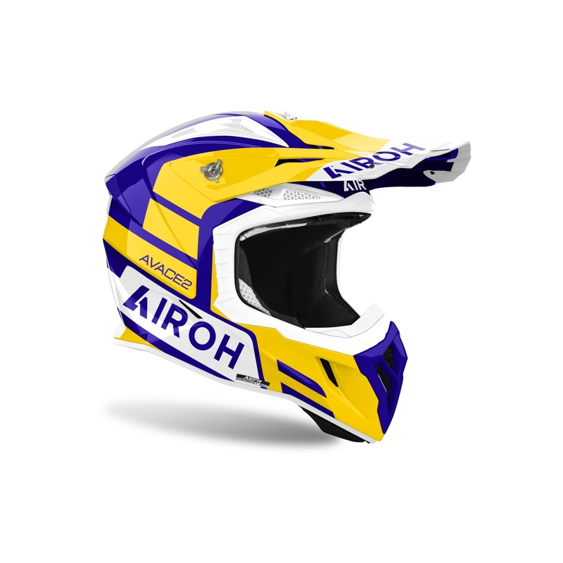 Casque de motocross Airoh Aviator Ace 2 Sake, jaune brillant