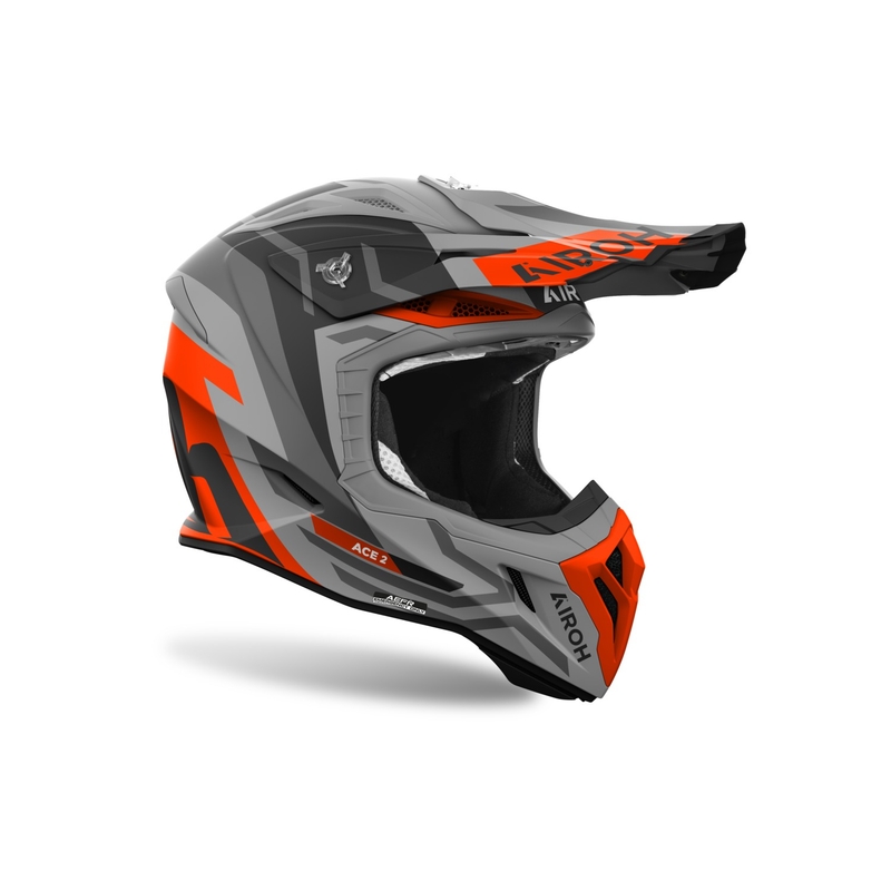 Casque de motocross Airoh Aviator Ace 2 Ground orange mat