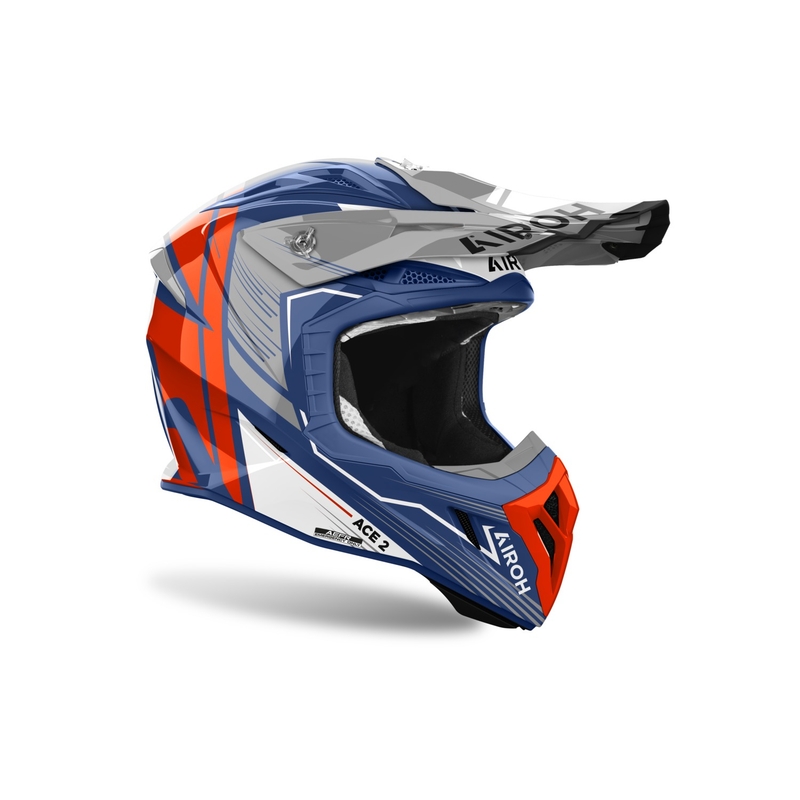 Casque de motocross Airoh Aviator Ace 2 Engine bleu brillant