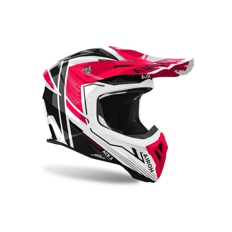 Casque de motocross Airoh Aviator Ace 2 Engine rouge brillant