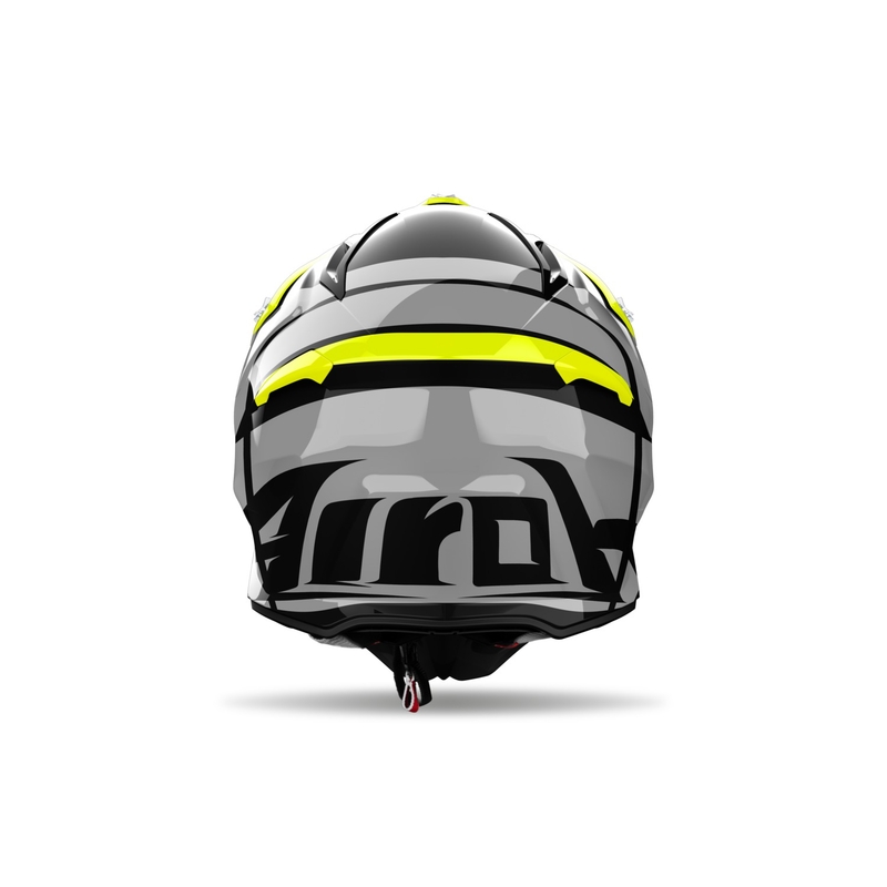 Casque de motocross Airoh Aviator Ace 2 Engine, jaune brillant