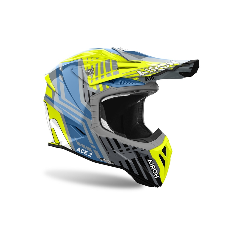 Casque de motocross Airoh Aviator Ace 2 Proud jaune brillant