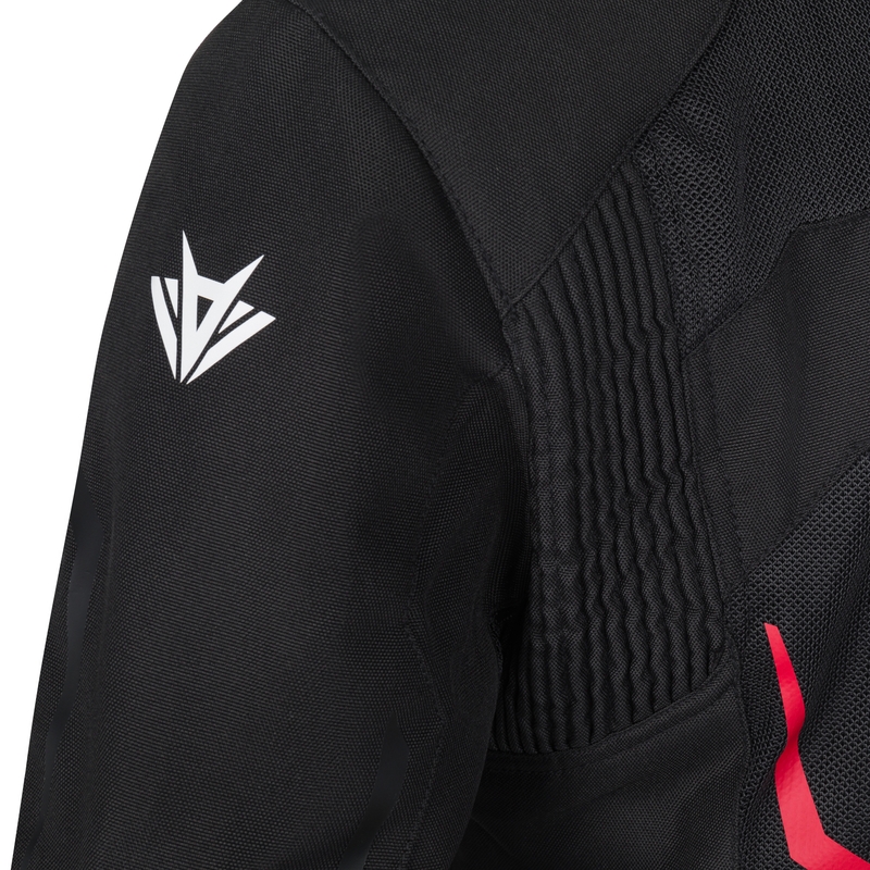 Veste de moto RSA Bolt noir-blanc-jaune fluo pour femme