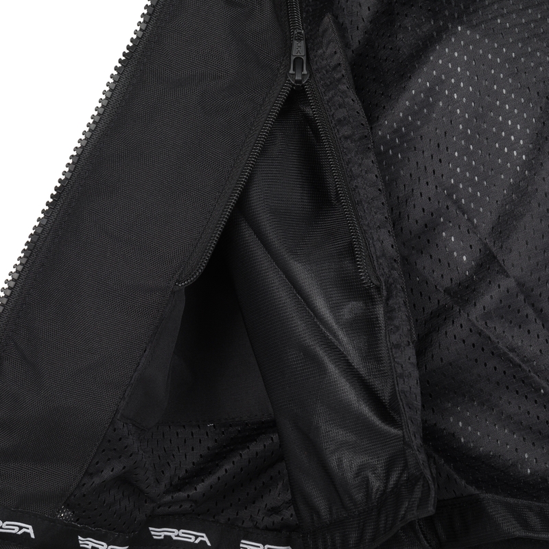 Veste de moto RSA Bolt noir-blanc-jaune fluo pour femme