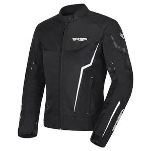 Veste de moto RSA Bolt noir et blanc pour femmes