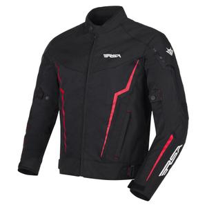 Veste de moto RSA Bolt noir-blanc-rouge