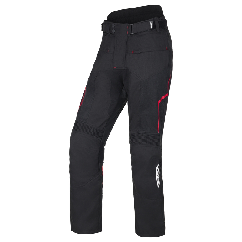 Pantalon de moto RSA Bolt noir-blanc-rouge