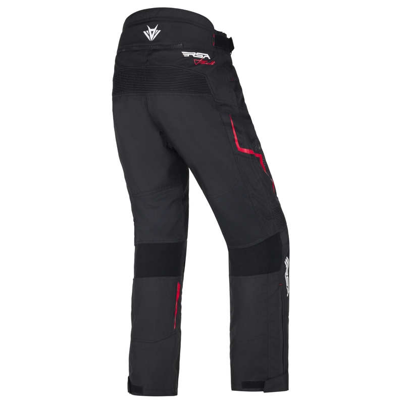 Pantalon de moto RSA Bolt noir-blanc-rouge