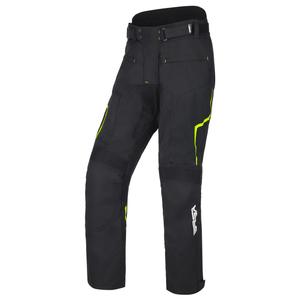 Pantalon de moto RSA Bolt noir-blanc-jaune fluo