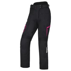 Pantalon de moto RSA Bolt noir, blanc et rose pour femmes