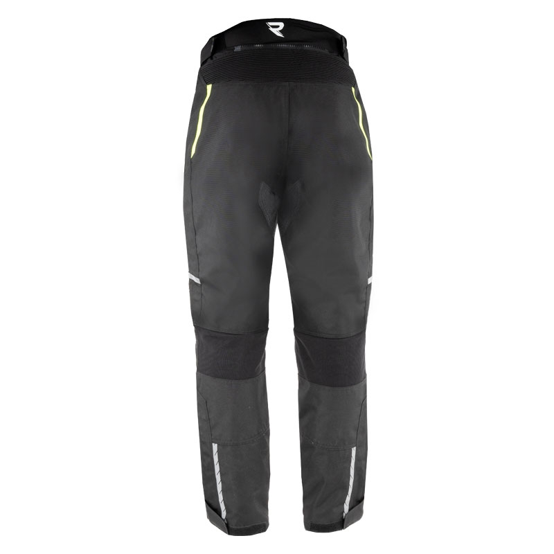 Pantalon de moto Street Racer Flex noir-jaune fluo