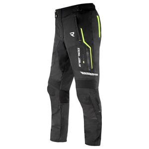Pantalon moto Street Racer Flex EVO noir-jaune fluo