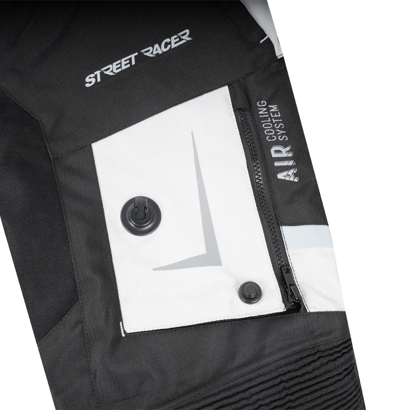 Pantalon de moto Street Racer All Season noir et gris