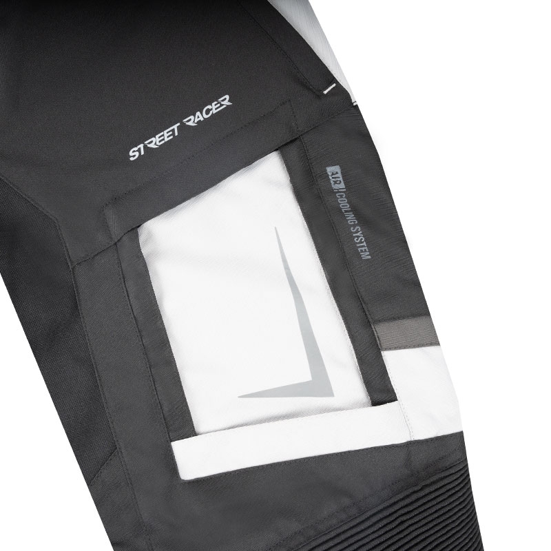 Pantalon de moto Street Racer Hilax noir et gris