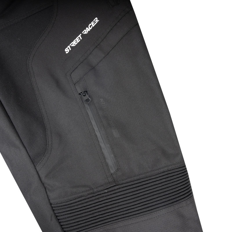 Pantalon de moto raccourci Street Racer Vix Noir