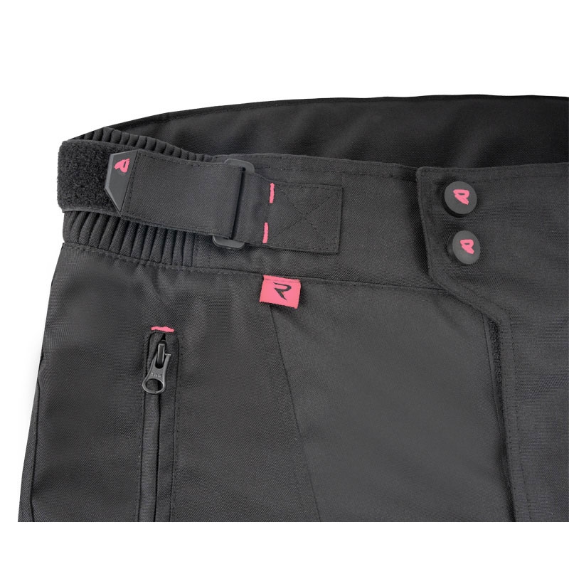 Pantalon de moto Street Racer Vix noir et rose pour femmes