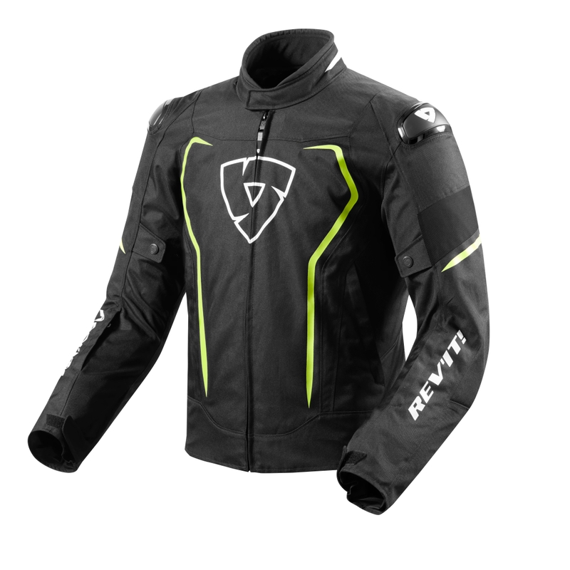 Veste moto Revit Vertex H2O noir-jaune fluo soldes
