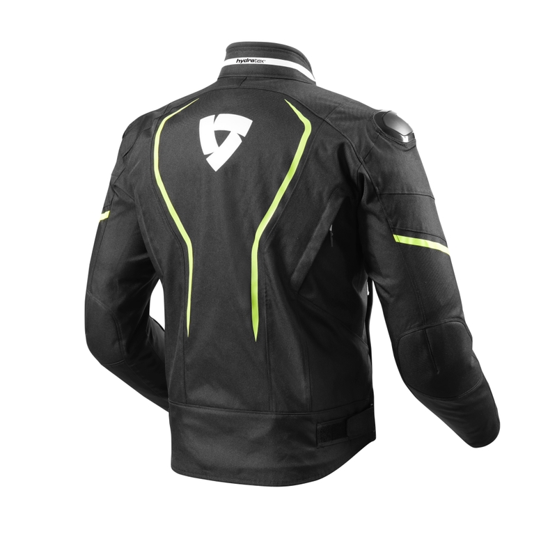 Veste moto Revit Vertex H2O noir-jaune fluo soldes