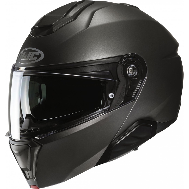 HJC i91 Solid semi flat titanium flip-up motorcycle helmet