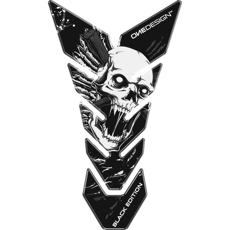 Couvercle de réservoir de carburant imprimé - Skull 6