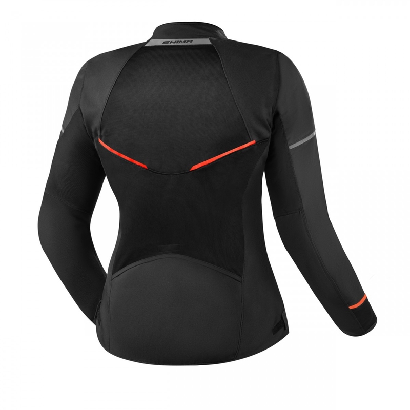 Veste moto femme Shima X-MESH 2.0 noir-rouge