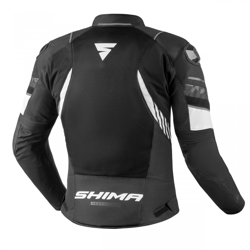 Veste moto Shima MESHPRO 2.0 noir et blanc