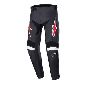 Pantalon de motocross Alpinestars Racer Lucent pour enfant, noir, blanc et rouge