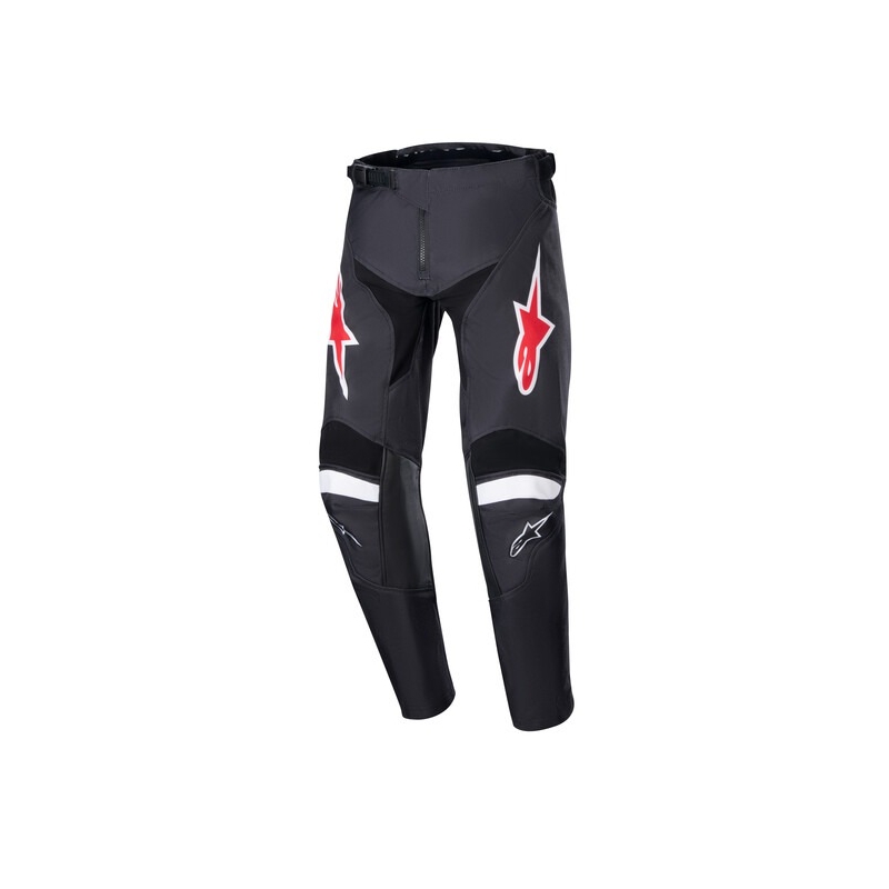 Pantalon de motocross Alpinestars Racer Lucent pour enfant, noir, blanc et rouge