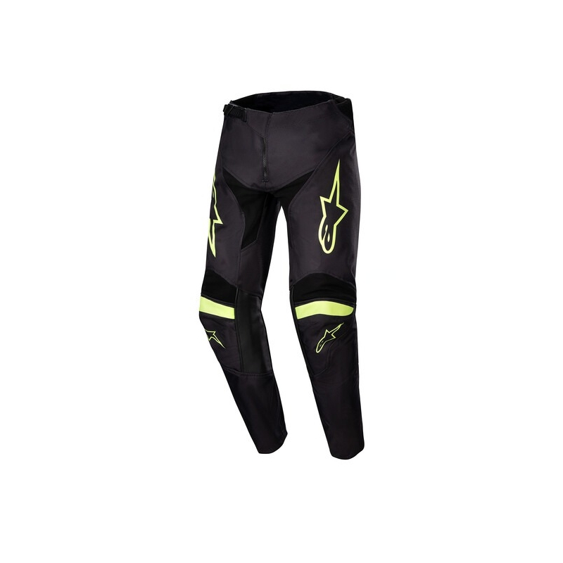 Alpinestars Racer Lurv 2024 Kids Motocross Pants Black and Fluo Yellow (Pantalon de motocross pour enfants)