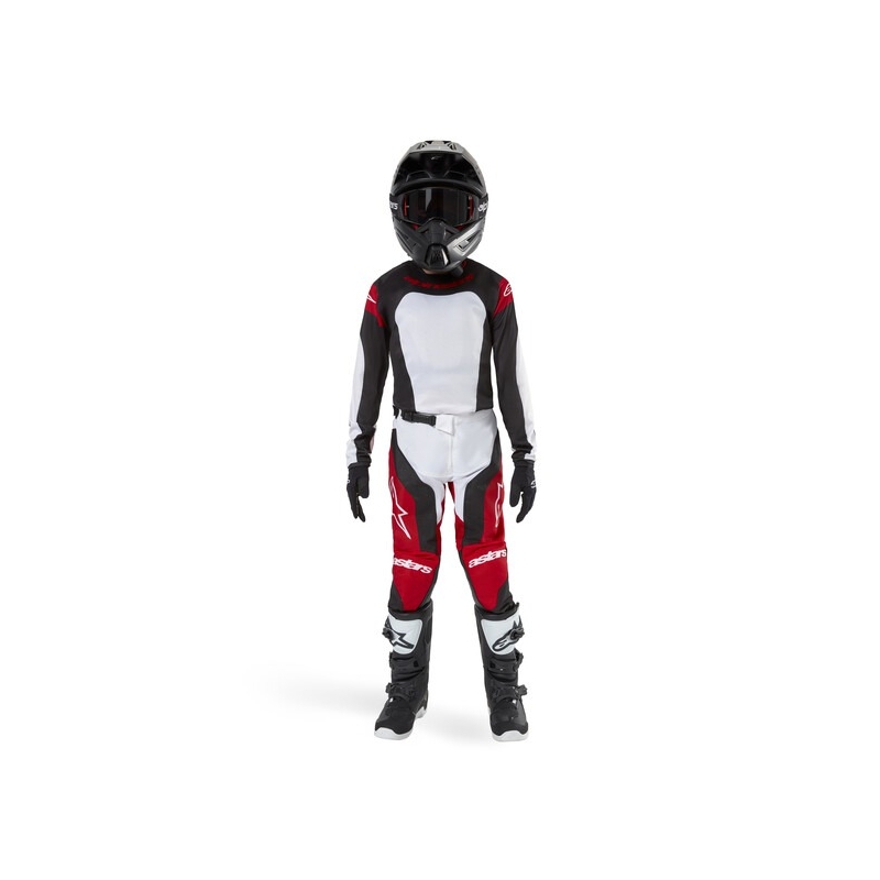 Pantalon de Motocross Alpinestars Racer Ocuri 2024 Kids Rouge, Blanc et Noir