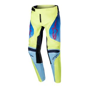 Pantalon de motocross pour enfant Alpinestars Racer Hoen jaune fluo-bleu-rouge