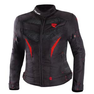 Veste de moto Street Racer Rose Air noir et rouge pour femmes