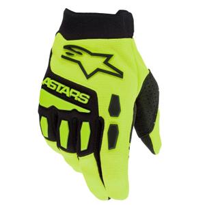 Gants de motocross Alpinestars Full Bore pour enfant, jaune fluo et noir